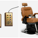 Service call buttons and a barber’s chair.
